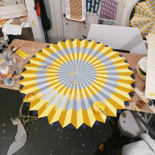 Annika Johansson's art painting "Rosette NY", process