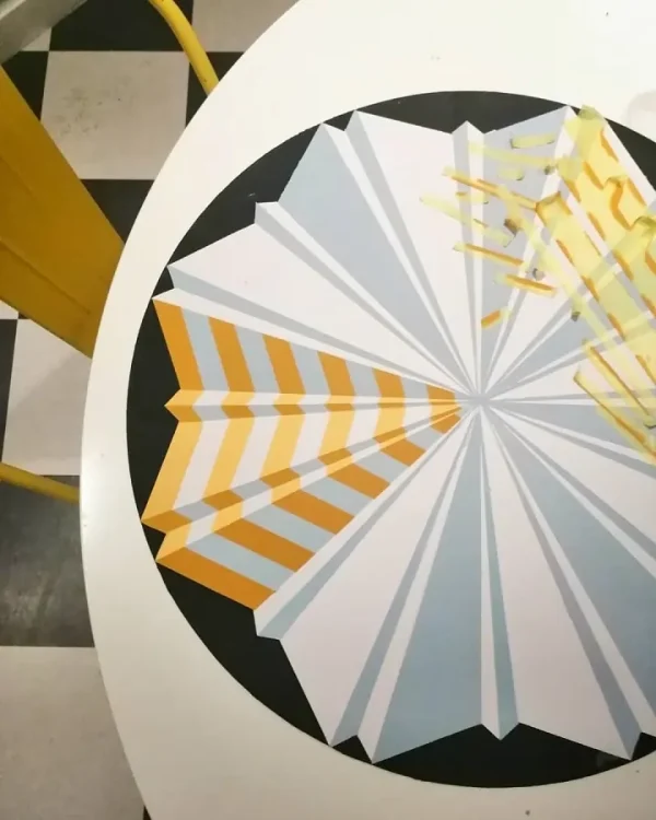 Annika Johansson's art painting Star, process
