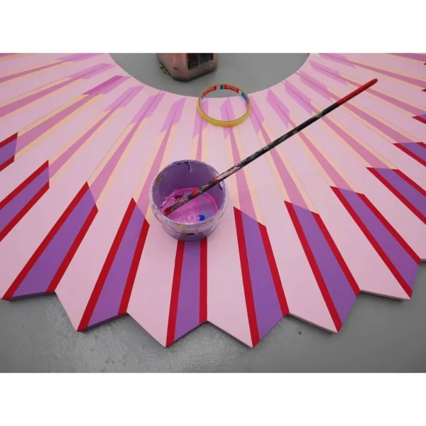 Annika Johanssons Malprozess von „Pink Flower Power“