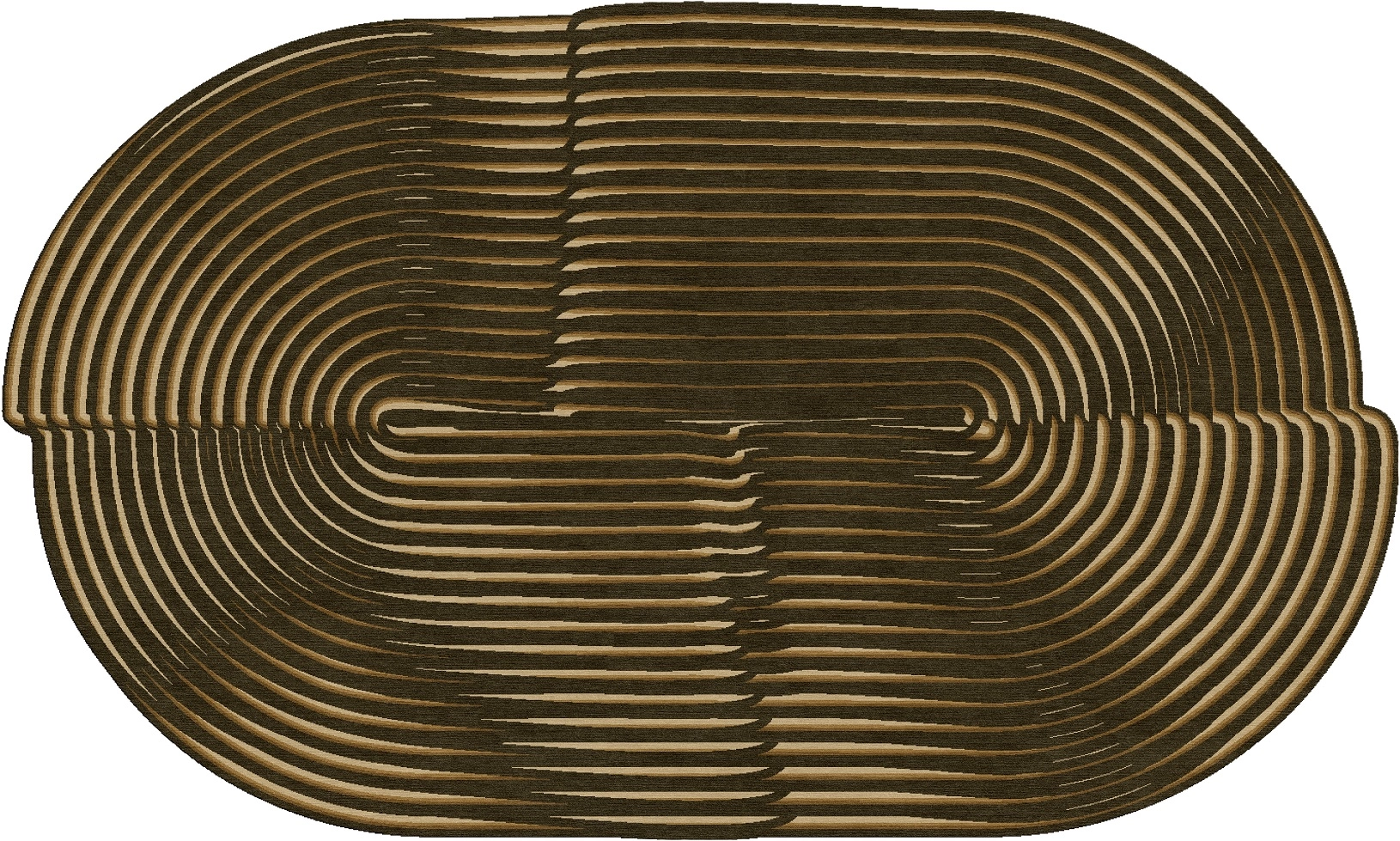 Alex Trochut Four Browns custom rug design Visualization 1 pile height