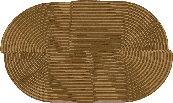 Alex Trochut Middle Brown angepasste Teppichdesign-Visualisierung 2 Florhöhen