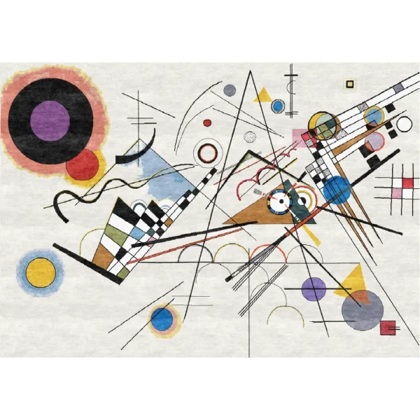 Komposition VIII, handgefertigter Teppich nach Kandinsky