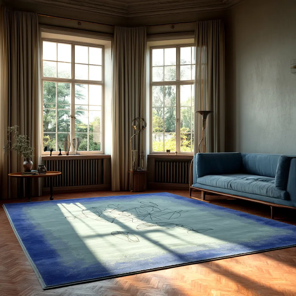 Tapis personnalisé d'après Wassily Kandinsky, Round Poetry - Runde Dichtung - à l'intérieur
