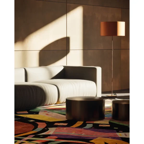 Handgeknüpfter Kunstteppich nach Wassily Kandinsky Komposition X in Lobby, von Rug Your Life