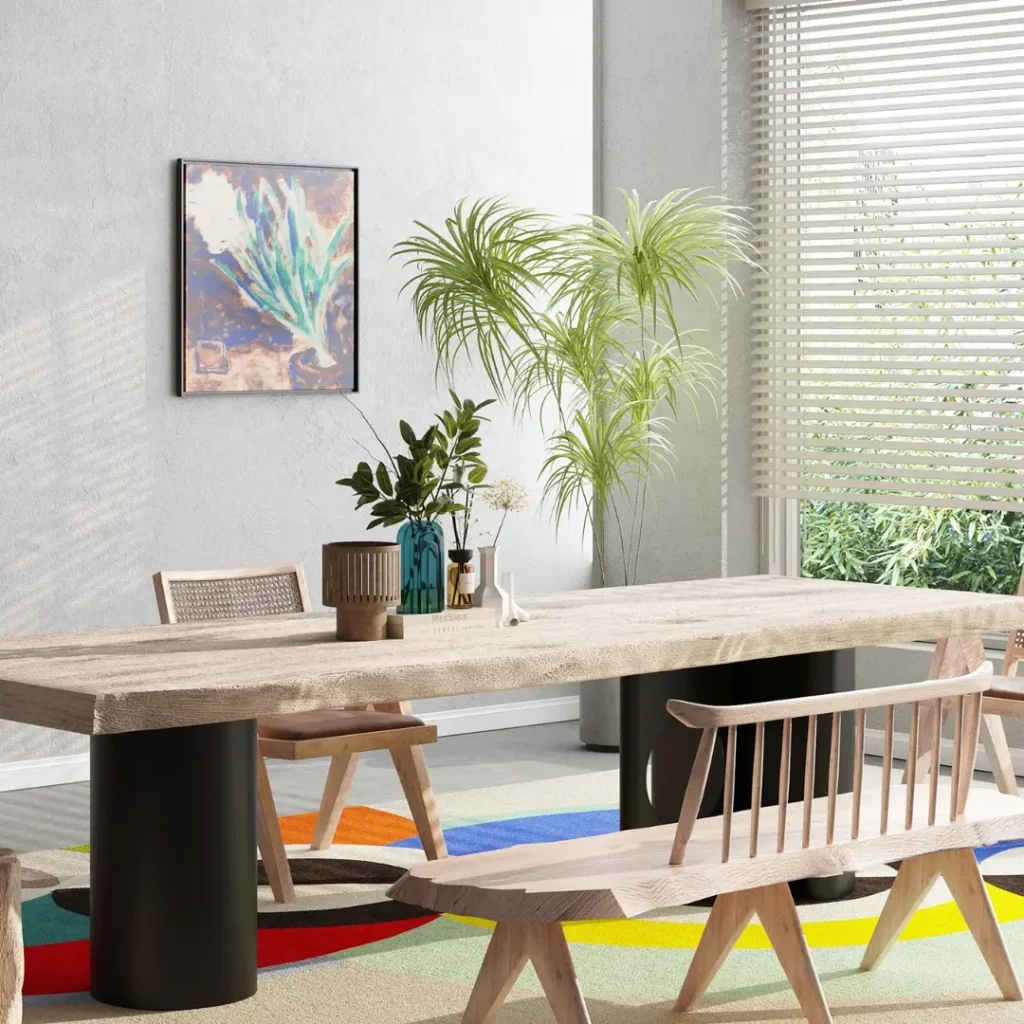 Tapis d'art fait main sur mesure inspiré de l'œuvre « Rythme 2 » de Robert Delaunay
