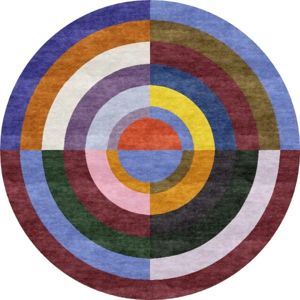 Robert Delaunay, Premier Disque, alfombra redonda hecha a mano por Rug Your Life
