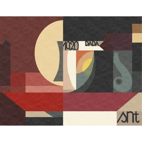 Sophie Taeuber-Arps Gemälde „Dada-Komposition 1920” als handgefertigter Teppich von Rug Your Life